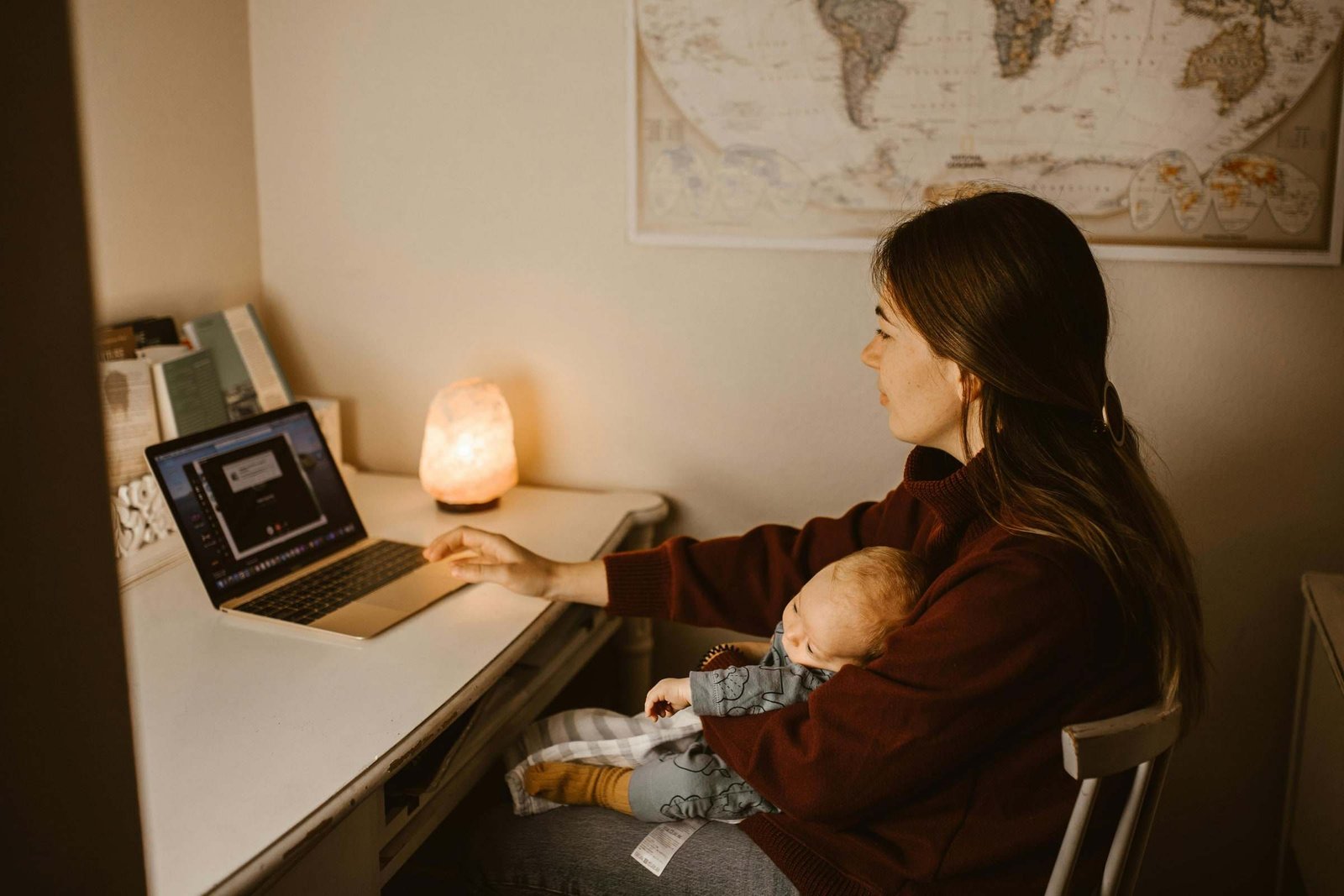 Himalayan Salt Lamps — salt lamp desk lifestyle